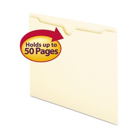 RECYCLED FILE JACKETS, LETTER, 11 POINT MANILA, 100PK